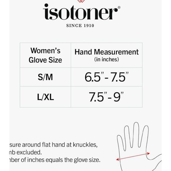 Isotoner Womens Sleekheat Black Gloves Quilted Smart Gloves Small/Medium - Picture 4 of 4